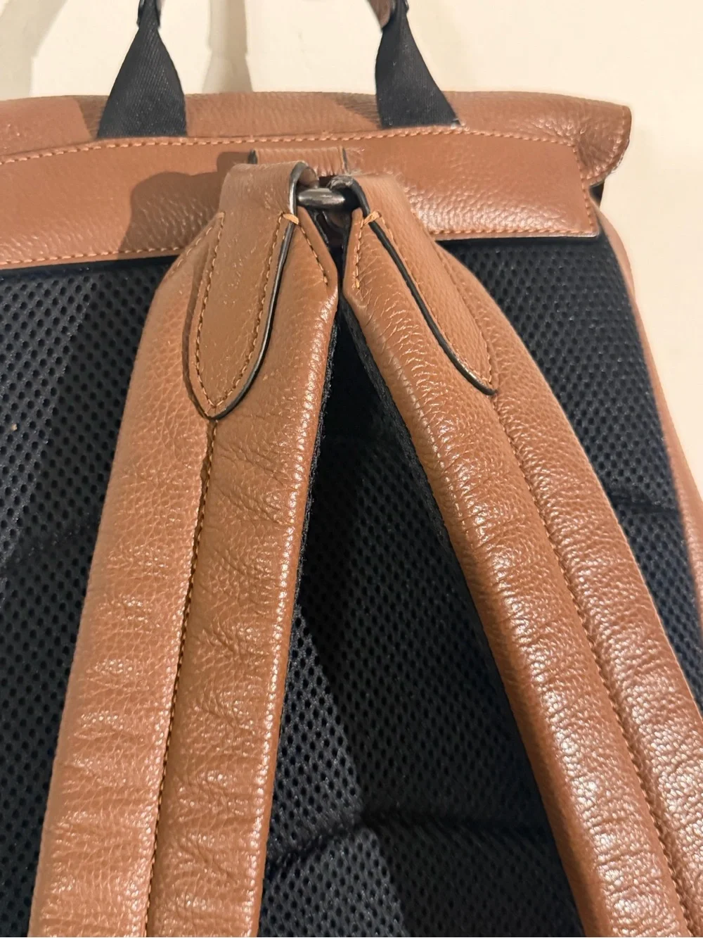Coach Leather Drawstring Backpack - Brown